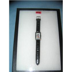 Mickey Mouse wrist watch with leather band