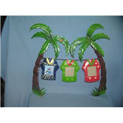 All metal tiki party wall decoration multi colored