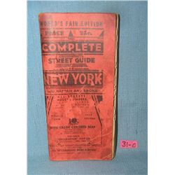 Early 1939 NY World's Fair complete street guide