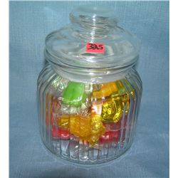 All glass country store style candy container