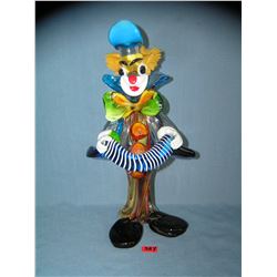 High quality Murano multi colored glass clown