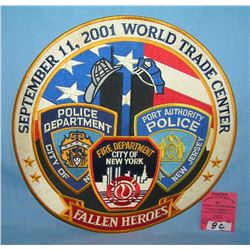 Sept 11, 2001 World Trade Center fallen heroes patch