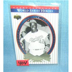 Jackie Robinson retro style baseball card