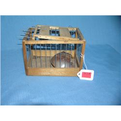 Antique wood and metal animal cage