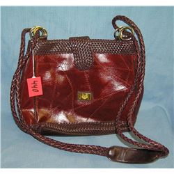 Quality maroonish brown leather ladies pocket book