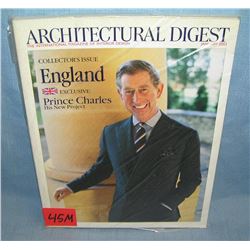 Archetectural Digest with Prince Charles cover