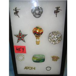 Collection of quality costume jewelry pins