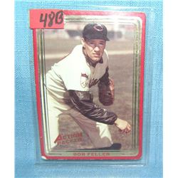 Bob Feller retro style baseball card