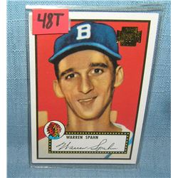 Warren Spahn Topps archives baseball card