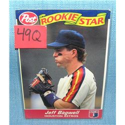 Jeff Bagwell rookie Baseball card