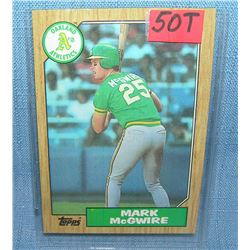 Mark McGwire rookie baseball card