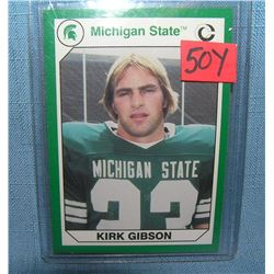 Kirk Gibson Michagan State football card