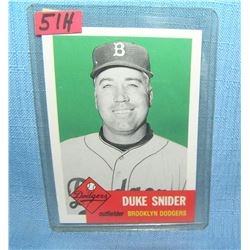 Duke Snider retro style baseball card