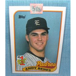 Andy Benes rookie baseball card