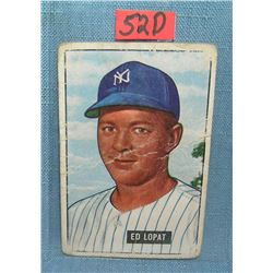 Vintage Ed Lopat Bowman baseball card