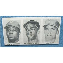 Group of 3 vintage NY Mets baseball mini cards