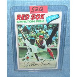 Vintage Carlton Fisk all star baseball card