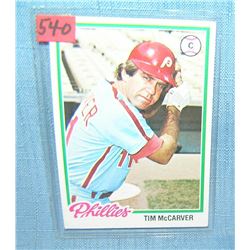 Tim McCarver vintage all star baseball card