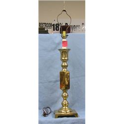 Large vintage solid brass table lamp