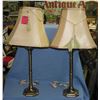Image 1 : Pair of modern brass table lamps