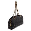Image 2 : Chanel Black Lambskin Leather Quilted Shoulder Bag