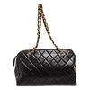 Image 3 : Chanel Black Lambskin Leather Quilted Shoulder Bag