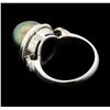 Image 3 : Tahitian Pearl and Diamond Ring - 14KT White Gold