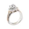 Image 4 : 4.06 ctw Cubic Zirconia and Diamond Ring - 18KT White and Rose Gold