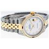 Image 6 : Rolex Mens 2 Tone 14K MOP Roman & Ruby Channel Set Diamond Datejust Wristwatch