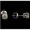 Image 2 : 14KT White Gold 1.02 ctw Diamond Solitaire Earrings