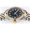 Image 6 : Rolex Mens 2 Tone 14K Black String Diamond & Ruby 36MM Datejust Wristwatch