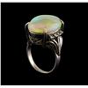 Image 4 : 8.26 ctw Opal and Diamond Ring - Platinum