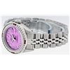 Image 5 : Rolex Ladies Stainless Steel Pink Diamond & Channel Ruby Datejust Wristwatch