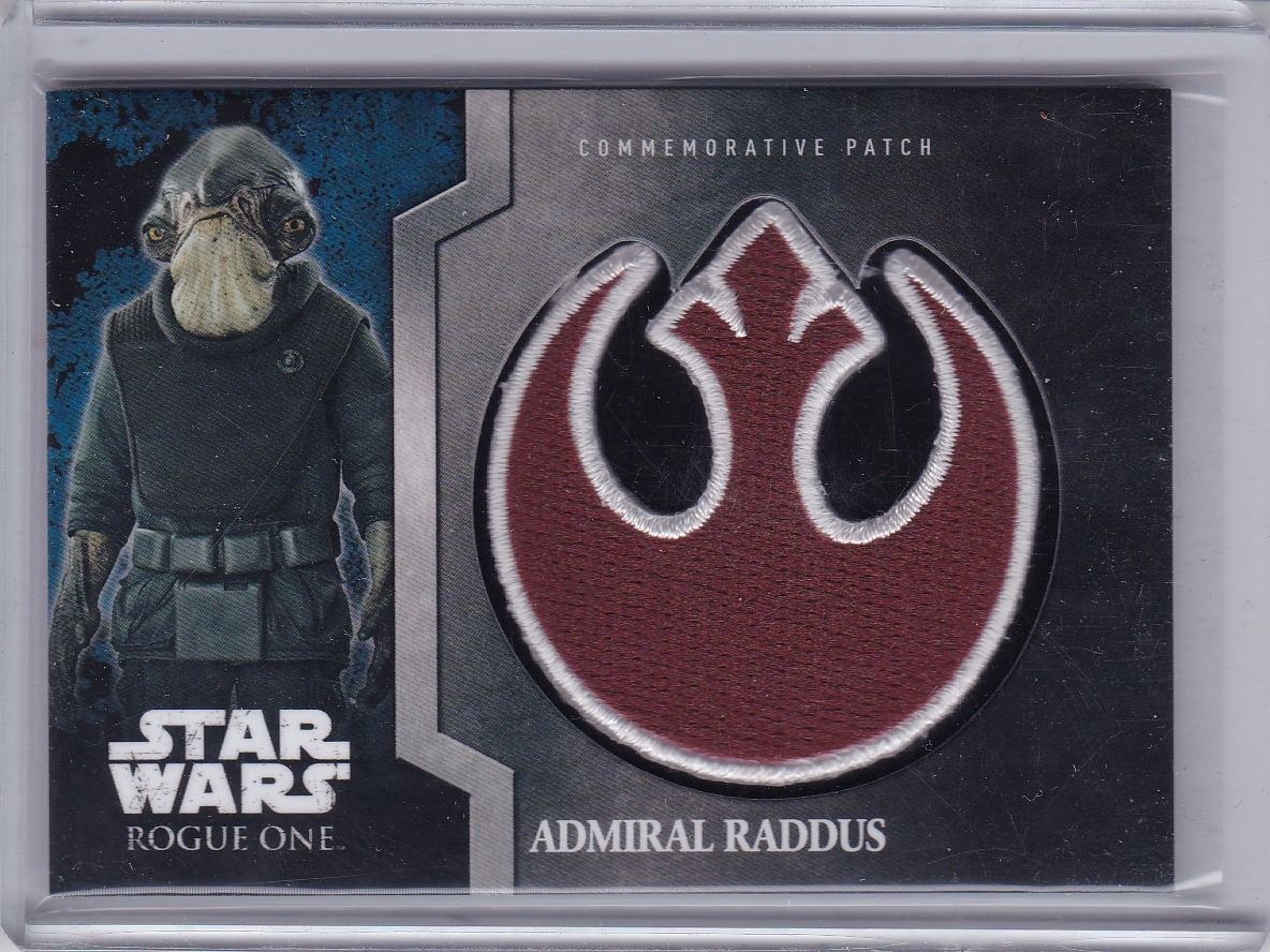 Star Wars Rogue One Admiral Raddus Commemorative Patch card