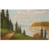 Image 1 : Pass to the Lake" by Chris - image 6 x 8 " - "Passe allant au lac