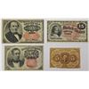 Image 1 : FOUR PCS. FRACTIONAL CURRENCY: