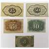 Image 2 : FIVE PCS. FRACTIONAL CURRENCY: