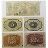 Image 2 : FIVE PCS. FRACTIONAL CURRENCY: