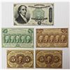 Image 1 : FIVE PCS. FRACTIONAL CURRENCY: