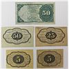 Image 2 : FIVE PCS. FRACTIONAL CURRENCY: