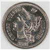 Image 1 : 1881 THREE CENT NICKEL