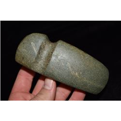 4 7/8" 3/4 Groove Green Stone Axe, Great