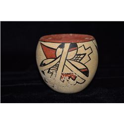 3" Tall Southwest Painted Pot, Signed A. Tafoya