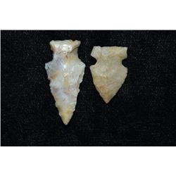 Lot of 2 Bird Points, Kaolin, Largest 1 3/8", Madison