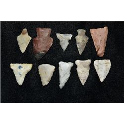 Lot of 10 Bird Points, Madison Co, Illinois
