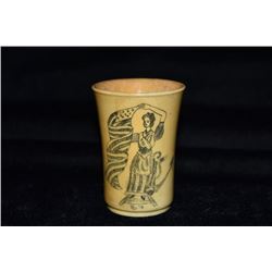 Post Civil War Shot Cup Lady Liberty & Flag, Beautiful
