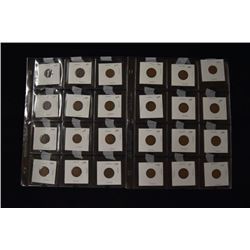 2 Sheets with 24 Nice 1883-1901 Indian Head Pennies,
