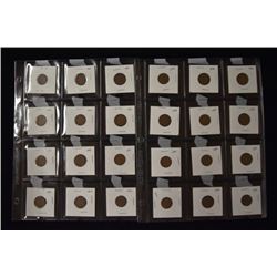 2 Sheets with 24 Nice 1881-1906 Indian Head Pennies,