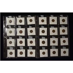 2 Sheets with 24 Nice 1894-1907 Indian Head Pennies,