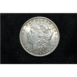 High Grade 1896 Morgan Silver Dollar, Grade from Photos